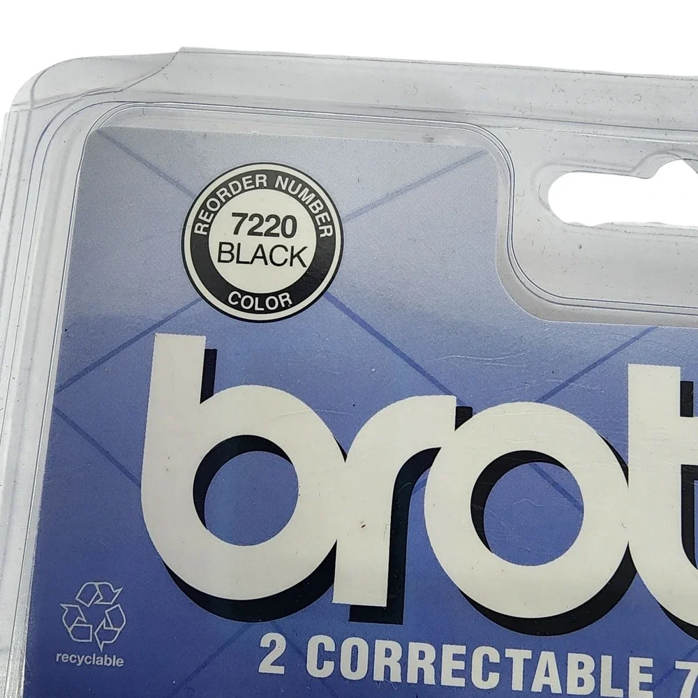 Brother 7220 Black Correctable Film Ribbons 1 Pack For EM WP‎ CE CX HR TS Series
